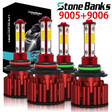 9005 9006 Led Headlight Kit Combo Bulbs 10000k High Low Beam Super Bright White
