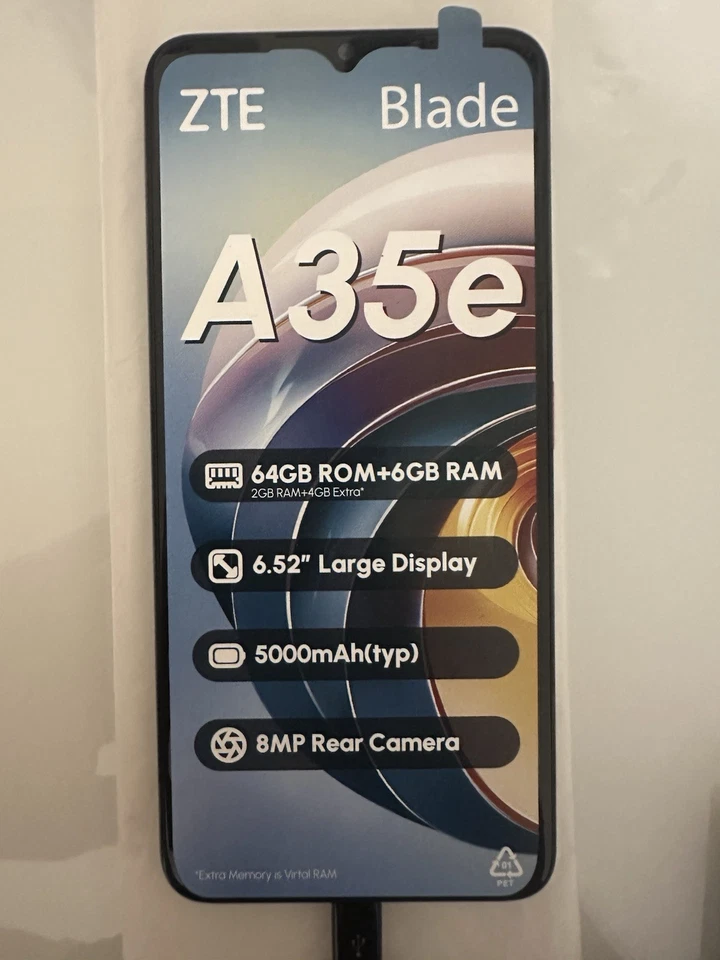 ZTE Blade A35e 6+64GB 6.52"Silver Gray ITA+ Cuffie Bluetooth come Accessorio - Immagine 4 di 4