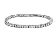316 Stainless steel Bracelet Tennis Chain with 3mm Round Moissanite