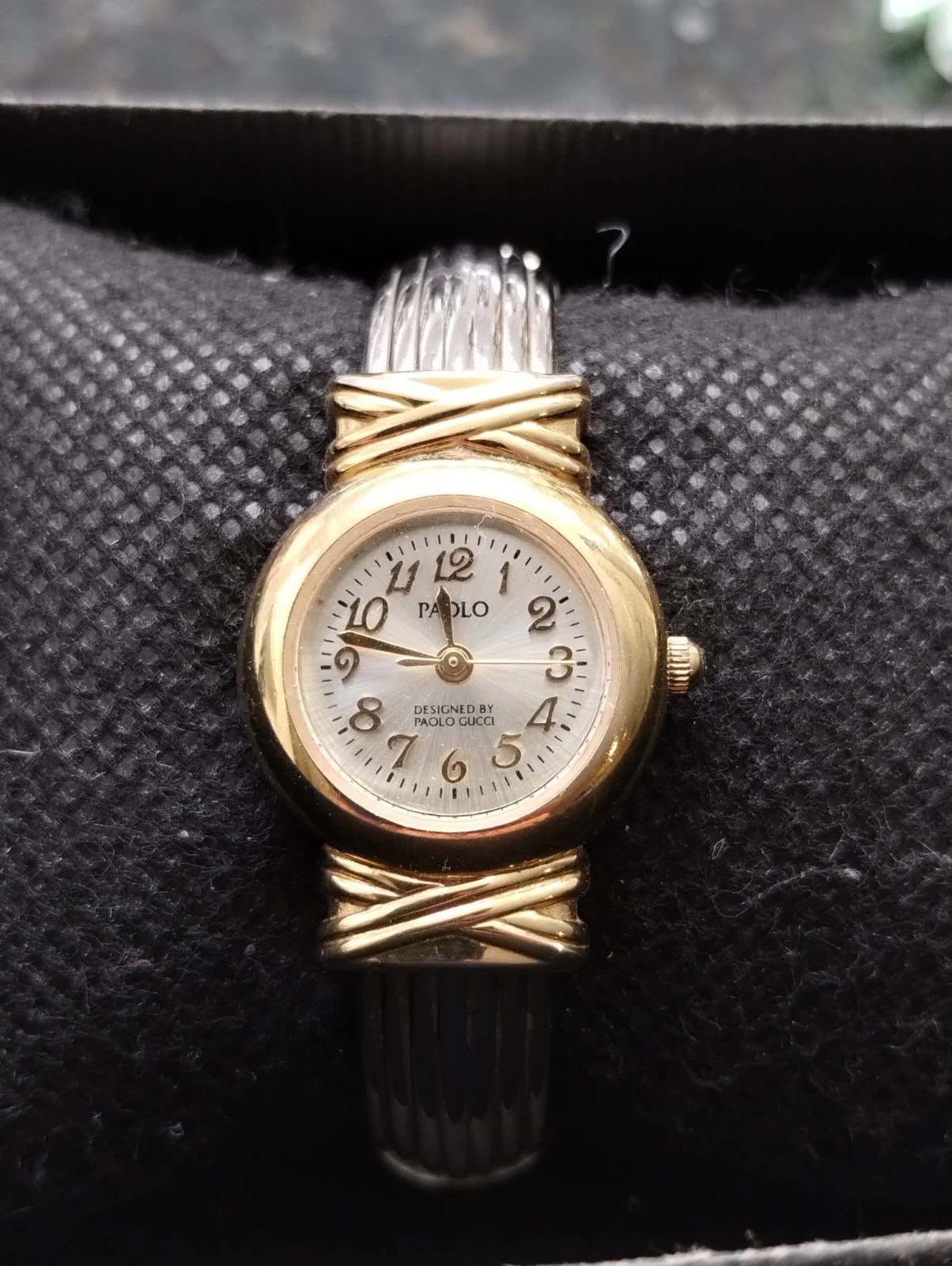 Montre femme Paolo Gucci 2 tons réglable bracelet neuf pile sympa