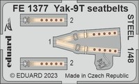 Eduard Accessories FE1377 - 1:48 Yak-9T Seatbelts Steel 1/48 Zvezda - Neu