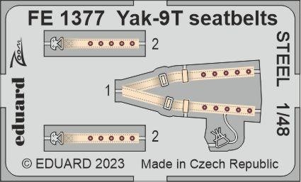 Eduard Accessories FE1377 - 1:48 Yak-9T Seatbelts Steel 1/48 Zvezda - Neu-image