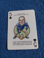 George Trafton Card Chicago Bears Hero Decks Playing Card Football Card NFL