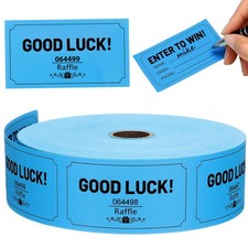 1000 PCS Large Raffle Tickets Rolls Blue Blank Entry Form Name Phone Email BK