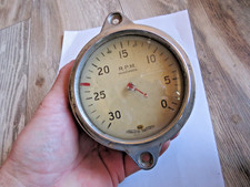 Vintage Stewart Warner Aircraft Tachometer P-65535 Tach Reverse Rotation Os2