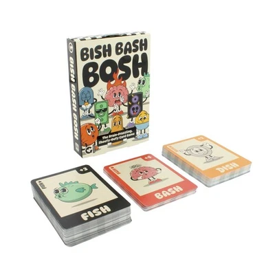 Ginger Fox Bish Bash Bosh Fun Family Card Game | For Ages 8+ Years | Travel-Size