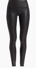 Spanx Faux Leather Leggings Black M Medium High Rise Skinny NWT Shapewear