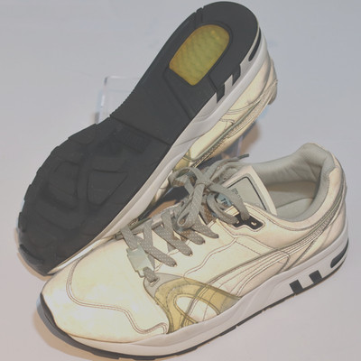 Reflective Puma Gray Ice White Silver Trinomic Running Shoe Sneaker Mens US 11.5