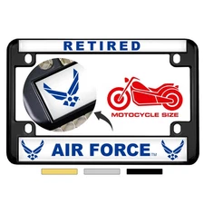 [Officially Licensed Product] - Motorcycle Metal License Plate Frame with U.S. 