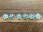 Lot Of Six 90% Silver Quarters 1934, 1941D, 1954D, 1960D, 1960D, 1964D