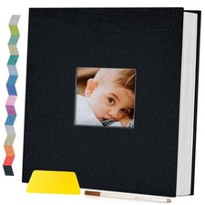 Photo Album Self Adhesive with Picture Display 11.4"X10.5"40 Pages Black