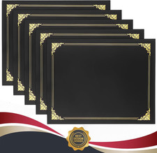 10 Packs Certificate Holders, Black Certificate Covers, Diploma Holders