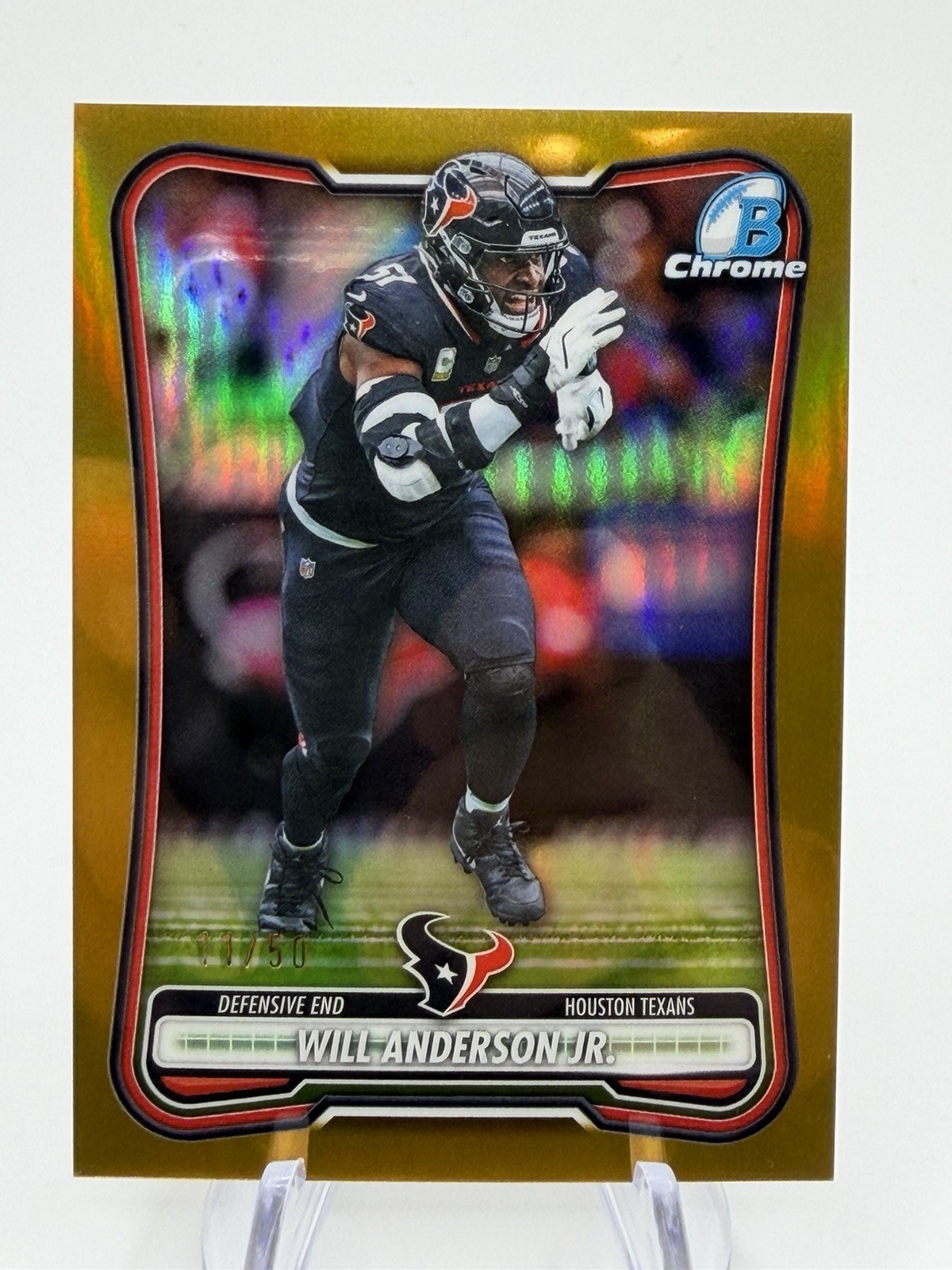 2026 Bowman Football Will Anderson, Jr. Gold Refractor /50