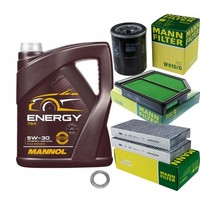 Mann Inspektionspaket Filterset 5L Mannol Energy 5W-30 FüR Honda FR-V 1.8