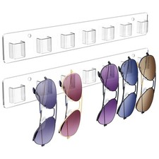 2 Pack Sunglasses Organizer Wall Holder, Acrylic Eyeglass Display for Home