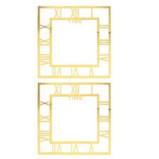 2 Pcs Digital Clock Sticker Bedroom Decor Decorative Wall Mirror