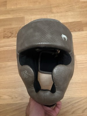 Venum Impact Evo Scales Kopfschutz Boxing Headgear Dunkelgrau One Size