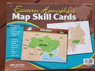 ABEKA Eastern Hemisphere Map Skill Cards Grades 5-8 NEW
