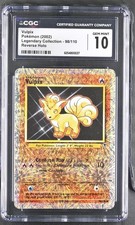 CGC 10 GEM MINT Vulpix 98/110 Legendary Collection) Reverse Holo Pokemon Card