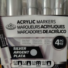 4 Piece Silver Acrylic Royal Langnickle Marker Set