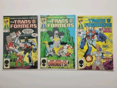 Transformers #7 #8 #9 2nd 3rd Prints Dinobots Circuit Breaker Marvel Comics 1985