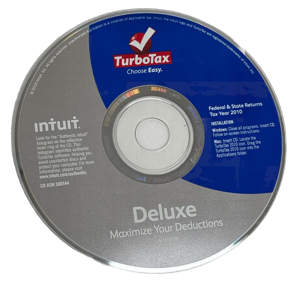 TurboTax Deluxe For Tax Year 2010 Federal and State Includes Federal E-File - Image 2 of 4