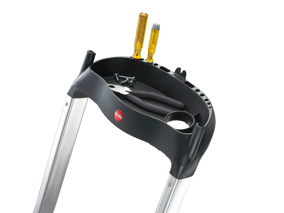 Scala Alluminio 8 Gradini Altezza HAILO Domestica Altezza 345 cm 8160-801 L60 - Immagine 2 di 4