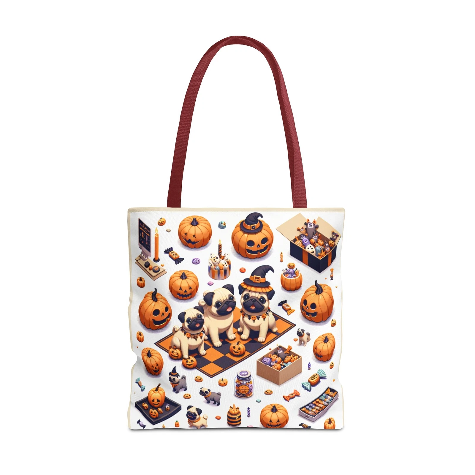 Halloween and Pugs Tote Bag