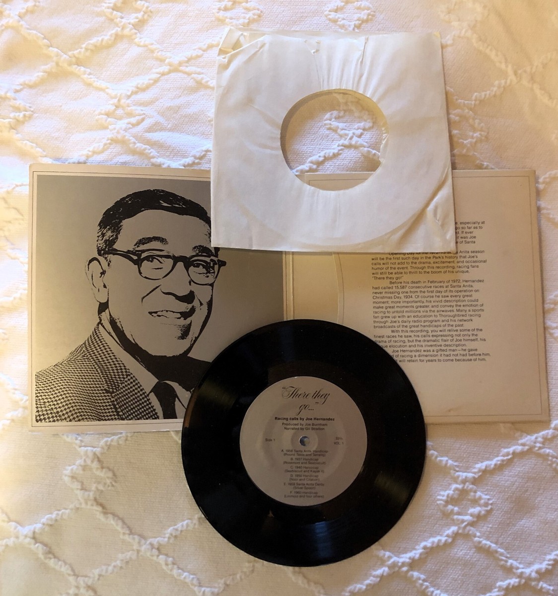 THERE THEY GO SANTA ANITA RACE CALL RECORD JOE HERNANDEZ SEABISCUIT 1972