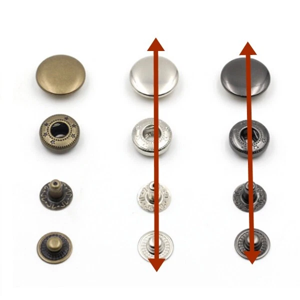 Lot De 20 Sets De Boutons Pression Pour Jeans - Bronze Vieilli/blé, Diamètre 17 Mm, En Métal, Neuf