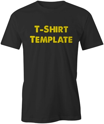 T-SHIRT TEMPLATE Tshirt Single-Sided Short-Sleeved Cotton Pre-Shrunk USA