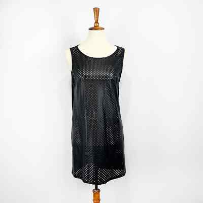 Ginger G black pleather faux leather pinhole mini dress Size Large | eBay Ginger G black pleather faux leather pinhole mini dress Size Large | eBay