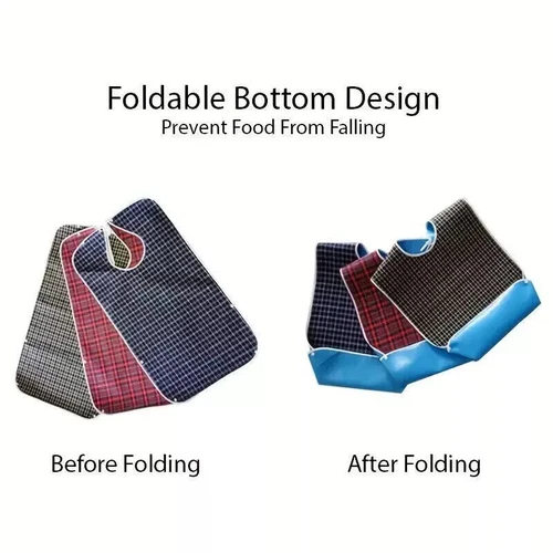 Adult Elderly Disable Mealtime Bib Clothing Protector Apron Aid Large Waterproof - Picture 7 of 11