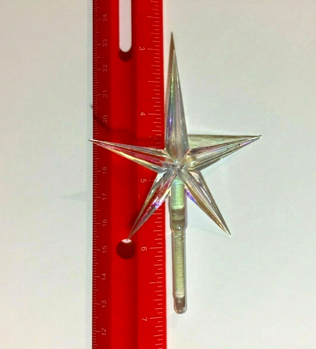 Large Aurora 4" Star Vintage Ceramic Christmas Tree Iridescent Topper ...