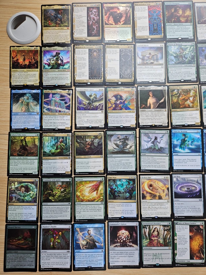 Mtg Decks Standard Custom 100-Card MTG Commander Deck - Tom Bombadil  (5-Color Sagas & Enchantments Theme) Custom Mtg Cards