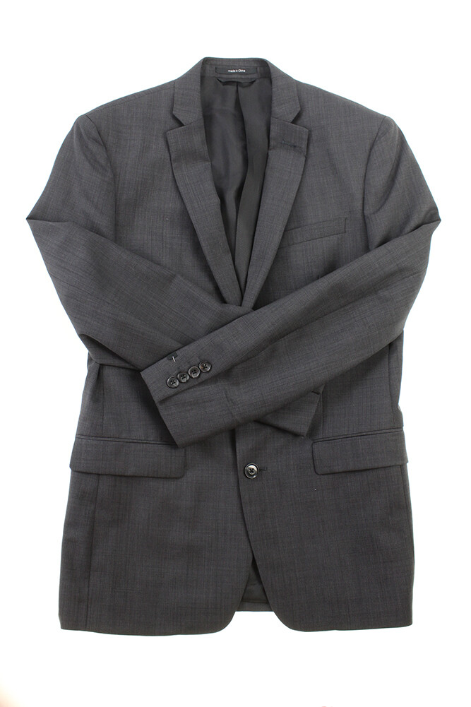 Bar III New Charcoal Neat Pinpoint Slim Fit Jacket 46R $400