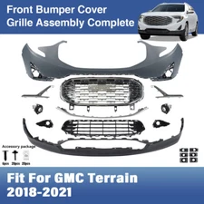 Front Bumper Cover Grille Assembly Kit For GMC Terrain 2018-2021 With Fog Light