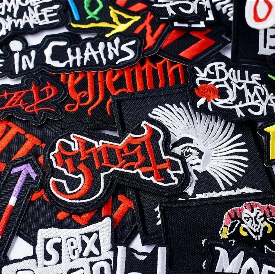 Rock Band Patches Lot of 10 Wholesale Iron-on Fabric Patch Assortment - Image 2 of 4