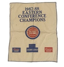 1987-88 Vintage COORS BANQUET BEER Detroit Pistons NBA Championship Banner 12x15