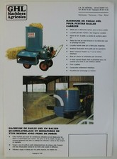 prospectus brochure GHL Machines Agricoles hachoir paille tracteur tractor