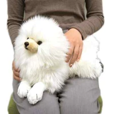 Sun Lemon Knee Dog Pomeranian Cream S 22.9×12.7×39.1cm Stuffed Animal P-6452 JP