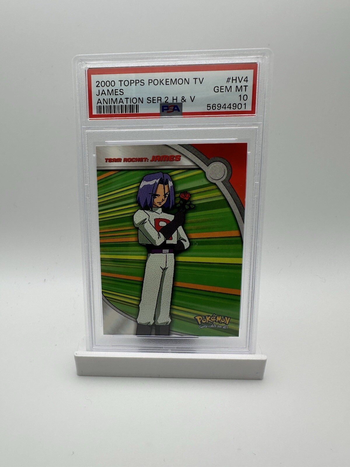 2000 Topps Pokemon TV #HV4 JAMES Animation Series 2 Heroes & Villains PSA 10