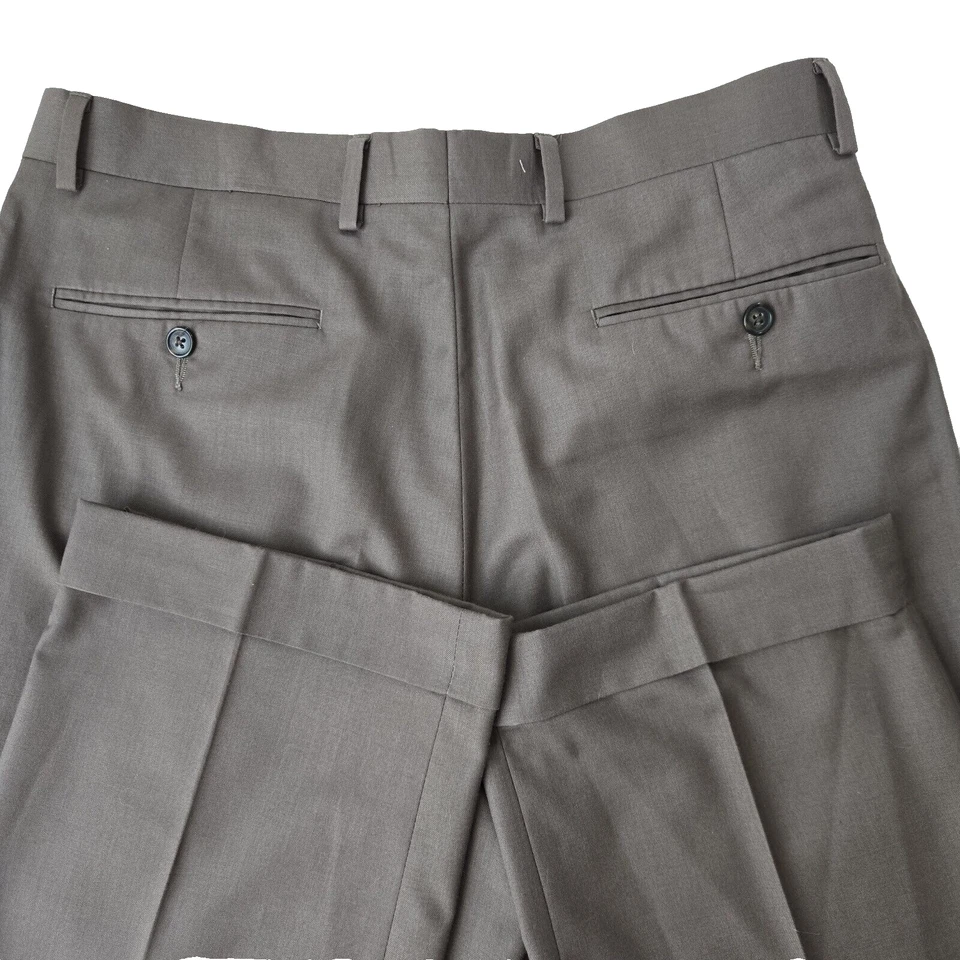 Lauren Ralph Lauren Mens Pants 32x32 Brown Pleated Cuffed Preppy Career Academia - Image 4 of 4