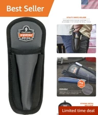 Arsenal Gray Utility Knife Holder: Durable Ballistic Polyester & Quick Access