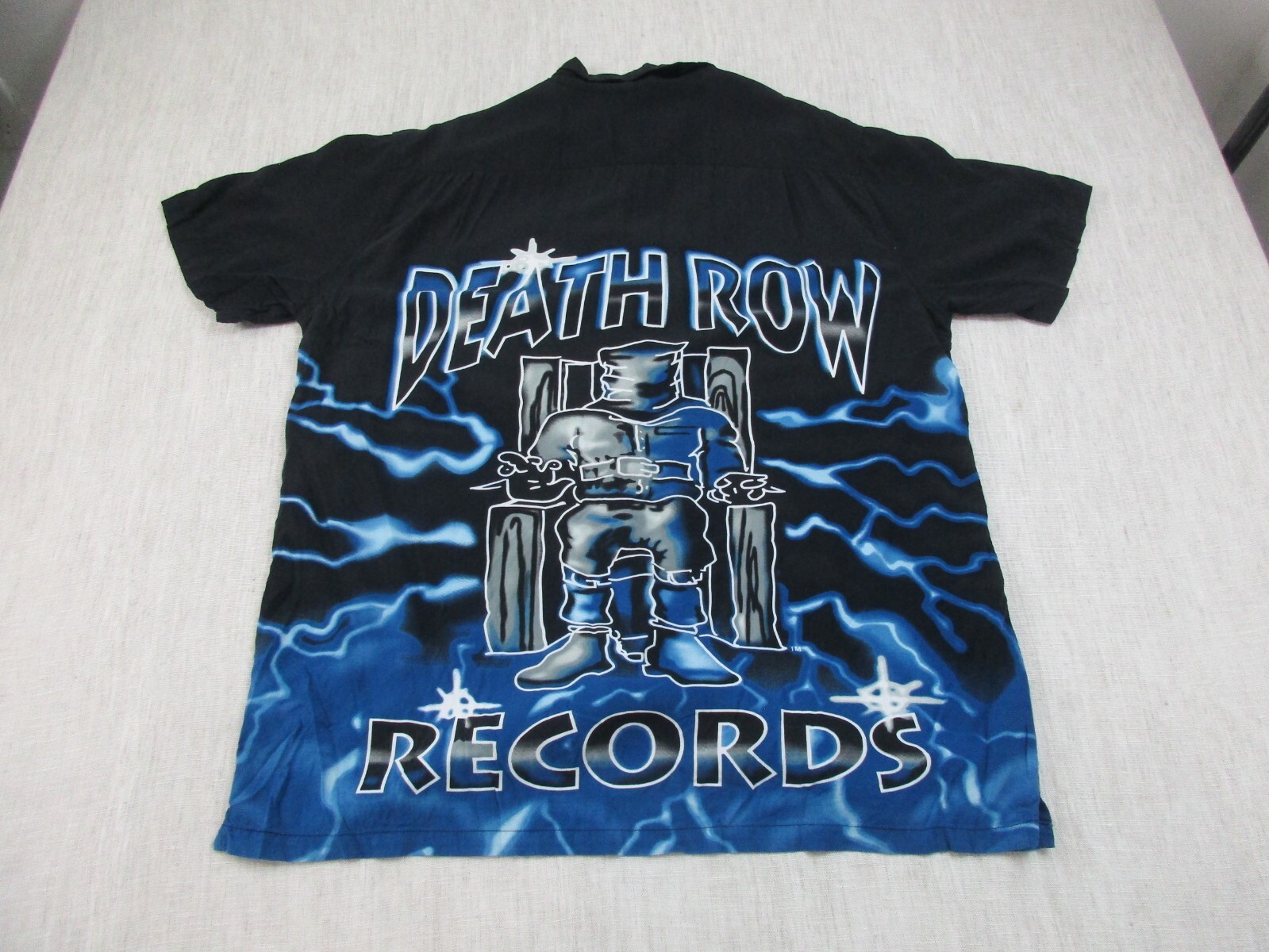 FILA Camicia Death Row Records uomo nera manica corta rap hip hop Tupac Pacsun