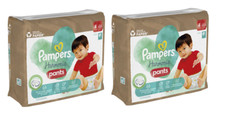 2 Pack 32 = 64 Couches PAMPERS HARMONIE Pants Taille 4 (9 à 15 KG) Culotte Bébé
