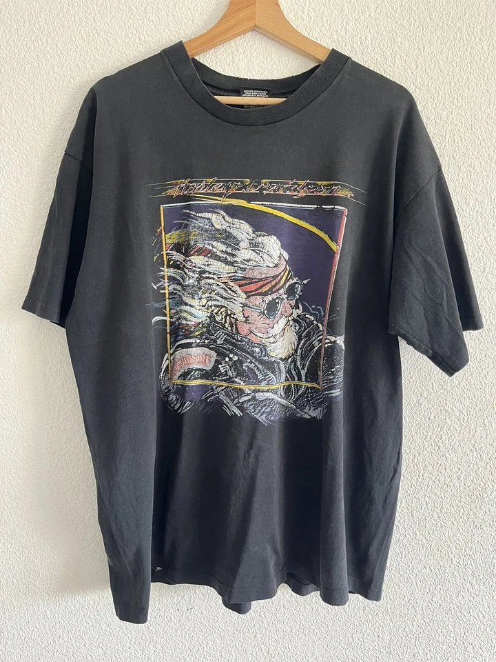 Vintage HARLEY DAVIDSON T Shirt 1993 PAUL SMITH PRINT Biker Taille XL - Photo 1/4