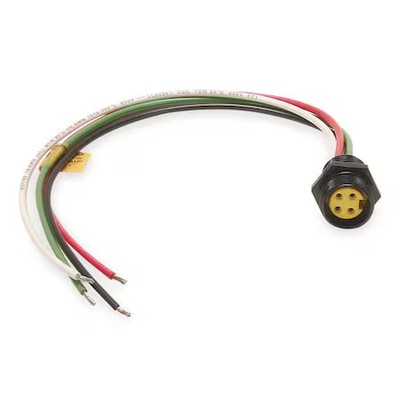 Brad Harrison 1R4004a20a120 External Thread Receptacle, 4, Female, 10A