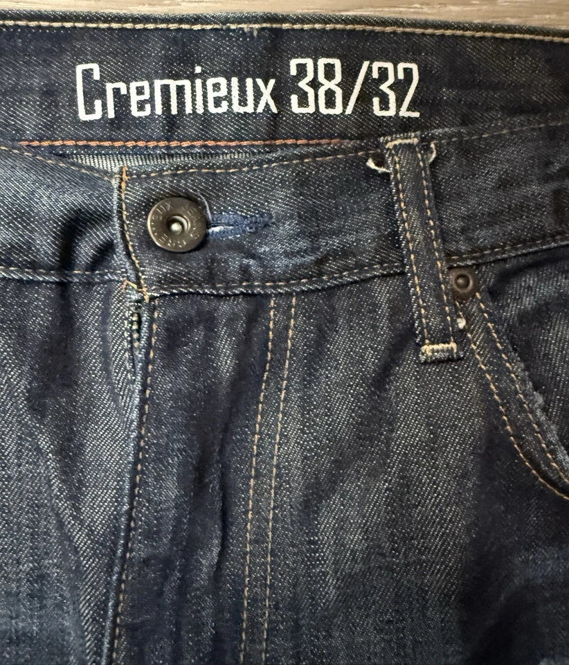 Daniel Cremieux Jeans Mens 38x32 Blue Denim Straight Leg Regular Fit Distressed - Image 3 of 4