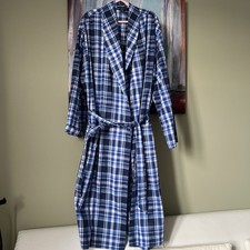 Polo Ralph Lauren L/XL Men's Plaid Woven Cotton Robe EXCELLENT
